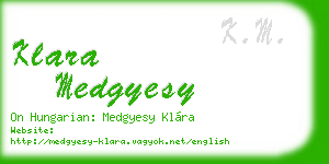 klara medgyesy business card